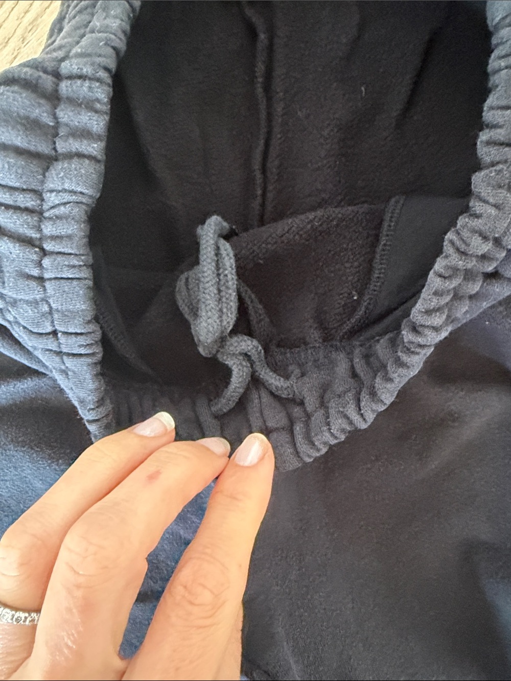 ALO Yoga Black Sweatpants with White Side Logo - Picture 3 of 5